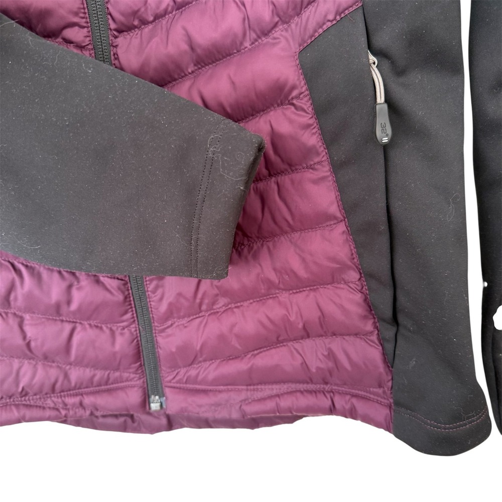 32 Degrees Heat Mixed Media Puffer Jacket Purple Small Outdoor Gorpcore Hiking - Picture 7 of 12